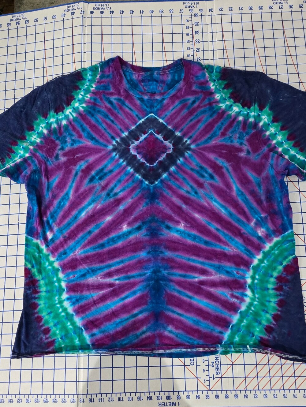 Tie-Dye Short Sleeve Tee in Purple & Blue